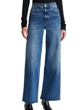 Frame Le Slim Palazzo Ankle Wide Leg Jeans in Mermaid